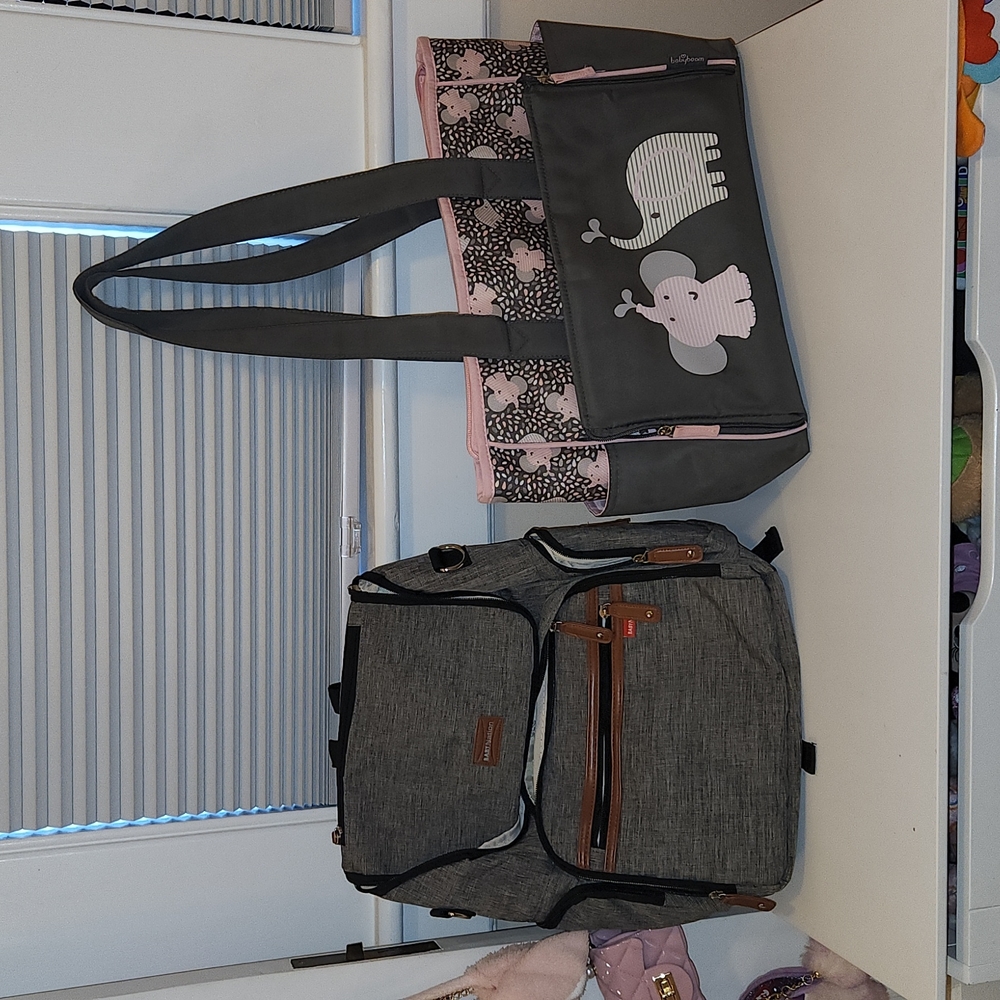 2 diaper bags